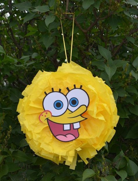 Party Themes & Ideas Great Ideas for a Spongebob Party! Minion Birthday Party Ideas, Yellow Birthday Party, Spongebob Crafts, Spongebob Face, Spongebob Birthday Party Decorations, Party Themes Ideas, Bob Sponge, Spongebob Christmas, Yellow Birthday Parties