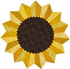 sunflower quilt block patterns free - Google Search Sunflower Quilt, Dresden Plate Quilts, Dresden Quilt, Sunflower Quilts, Quilt Block Patterns Free, Flower Quilts, Barn Quilt Patterns, Flower Quilt, Fall Quilts