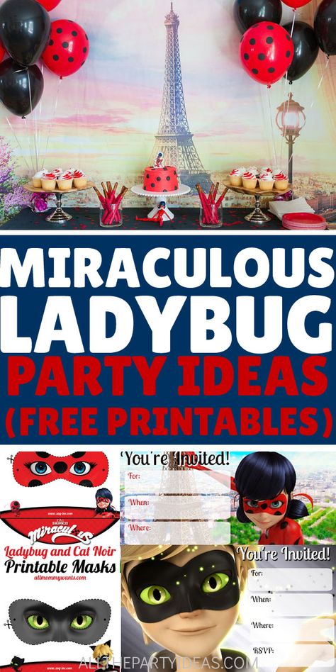 Miraculous Ladybug Party Ideas, Miraculous Ladybug Birthday Party, Ladybug Party Ideas, Miraculous Ladybug Birthday, Outdoor Birthday Party Decorations, Ladybug Party Decorations, Photo Booth Props Free, Miraculous Ladybug Party, Homemade Garden