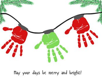 Christmas Handprint Art, Kids Arts And Crafts, Christmas Handprint, Bright Art, Holiday Poster, Christmas Kids, Be Merry, Handprint Art, Educational Projects