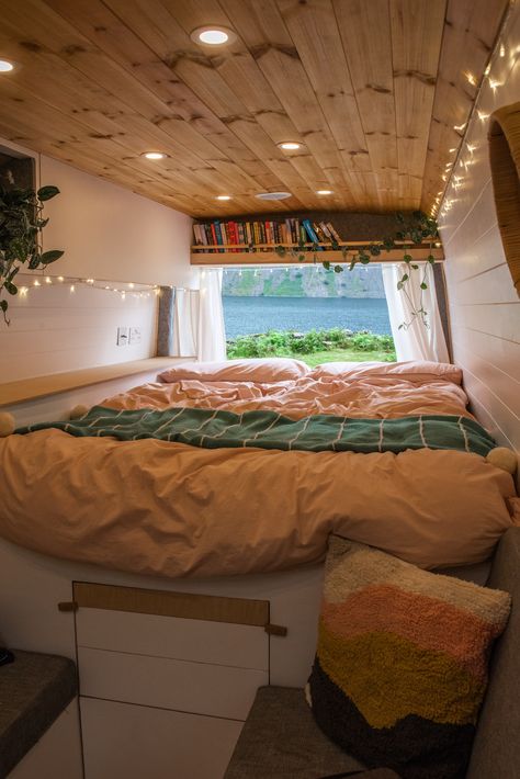 Van Living Conversion, Camper Van Build, Van Life Travel, Self Build Campervan, Van Life Blog, Diy Van Conversions, Camper Bus, Van Bed, Diy Campervan