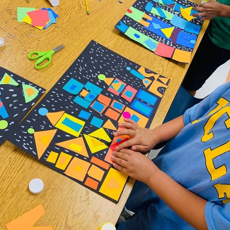 In progress shot of our Mary Blair inspired castles 🙌🏻 can’t wait to see them all finished! . . . #artteacher #artclass #elementaryteacher… | Instagram Mary Blair Art Project For Kids, Shape Art For Kids, Mary Blair Castle, Castle Art Projects, Mary Blair Art, Activities Elementary, Primary School Art, Kindergarten Projects, Mary Blair