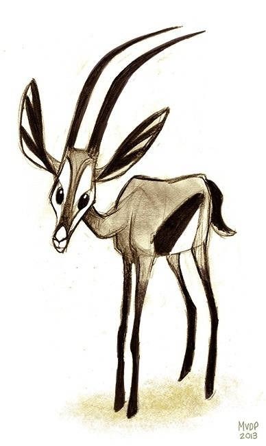 Gazelle Sketch by sketchinthoughts on DeviantArt Gazelle Sketch, Bongo Antelope, Chara Design, Stylish Artwork, Wildlife Artwork, Animal Character, Love Illustration, Animal Books, Animal Sketches