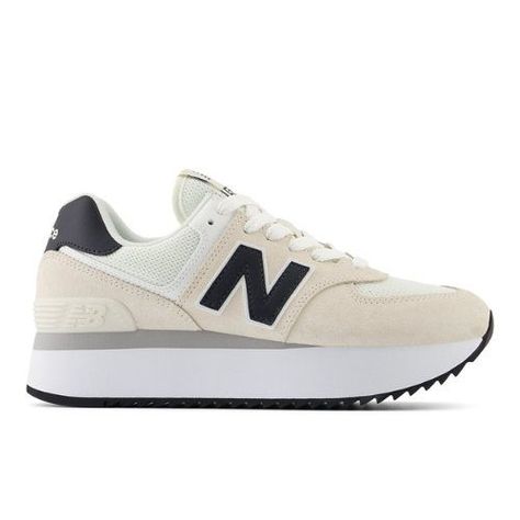 New Balance Women's 574+ New Balance Shoes Platform, Women’s New Balance, New Balance Platform Sneakers, New Balance 574 Plus, Platform New Balance, New Balance Shoes 327, Cute New Balance Shoes, New Balance Shoes 574, Nee Balance