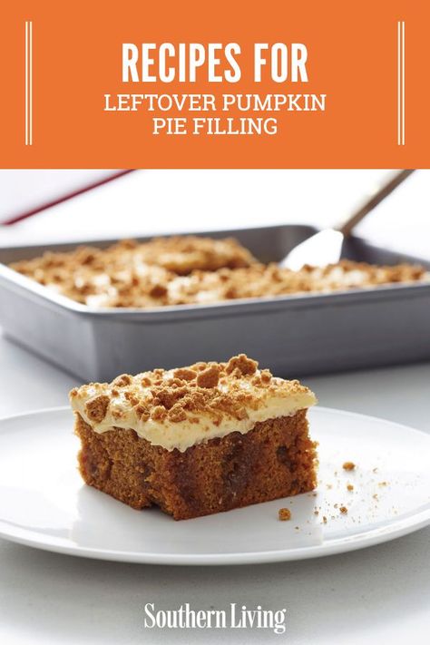 Here you’ll find 25 delicious ways to make the most of your still half-full or even unopened cans of pumpkin. Thanks to these easy desserts, leftover pumpkin pie filling might be your season’s biggest blessing in disguise. #thanksgivingdessert #leftovers #pumpkinpiefilling #leftovercannedpumpkin #whattomakewithcannedpumpkin #southernliving Recipes Using 1 Cup Pumpkin, Recipes For Leftover Pumpkin Pie Filling, What Can I Make With Pumpkin Pie Filling, Recipes Using Libbys Pumpkin Pie Filling, Things To Do With Pumpkin Pie Filling, Canned Pumpkin Pie Filling Recipes Desserts, Leftover Pumpkin Pie Filling Uses, Extra Pumpkin Pie Filling Recipes, Pumpkin Pie Filling Desserts