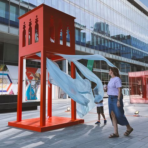 alya ola abbas' breeze houses channels air for dubai design week Dubai Design Week, Houses Art, Dubai Design, Interactive Art Installation, Heritage House, Dubai United Arab Emirates, Architectural Sketch, Dubai Fashion, Festival Design