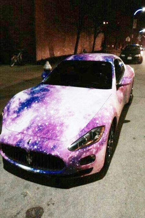 40 Super Cool Car Paint Job Art Ideas Cool Car Paint Jobs, Galaxy Car, Maserati Car, Car Paint Jobs, Aquarius Season, Custom Cars Paint, Maserati Granturismo, Auto Retro, Maserati Quattroporte