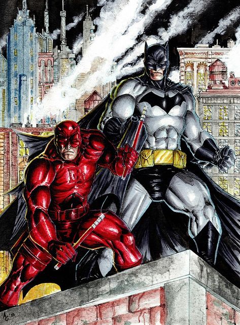 Batman and Daredevil art commission by Indonesian Artist Aditya Chandra

#batman
#daredevil Batman And Daredevil, Daredevil Art, Hero Team, Marvel Daredevil, Batman Vs, Marvel X, Bat Family, Superhero Art, Commission Art