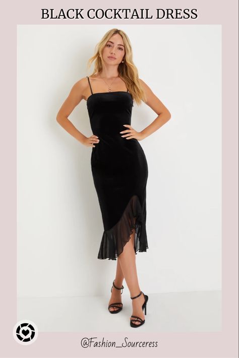 Outdoor Wedding Guest Dresses, Black Wedding Guest Dresses, Black Cocktail Party Dress, Engagement Party Dresses, Solid Midi Dress, Black Homecoming Dress, Fall Wedding Guest Dress, Hipster Style, Hugging Silhouette