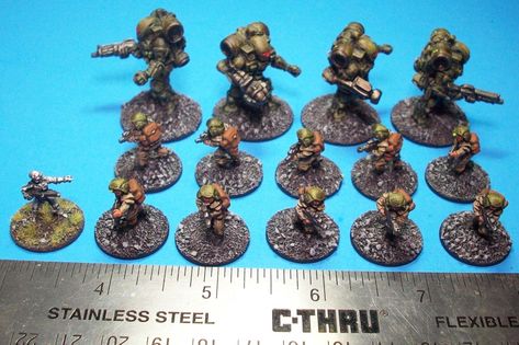 Brazos Evil Empire: GZG's ESU Infantry Squad With Cyclops Battlesuit Evil Empire, Battle Suit, Sci Fi Fantasy, Scale Models, Science Fiction, Sci Fi, Miniatures