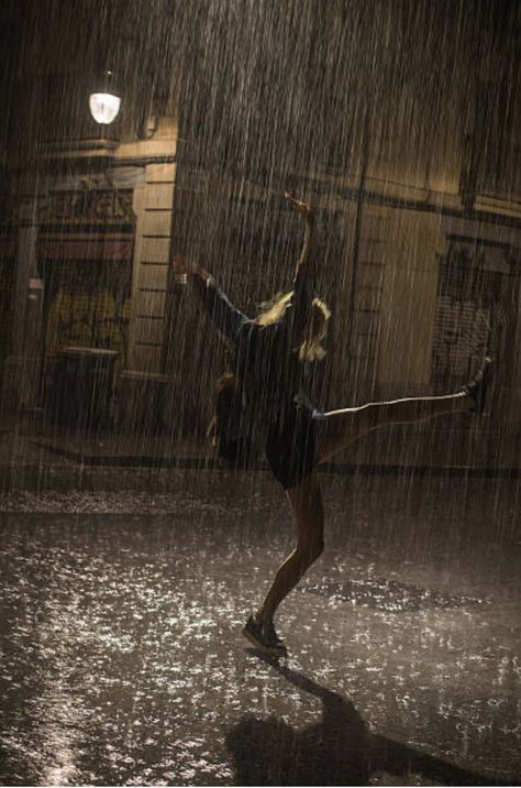 Rain Photos, Ice Play, Woman Dancing, Rain Photo, Under The Rain, Dancing Aesthetic, Woman Silhouette, Dancing In The Rain, Stock Pictures