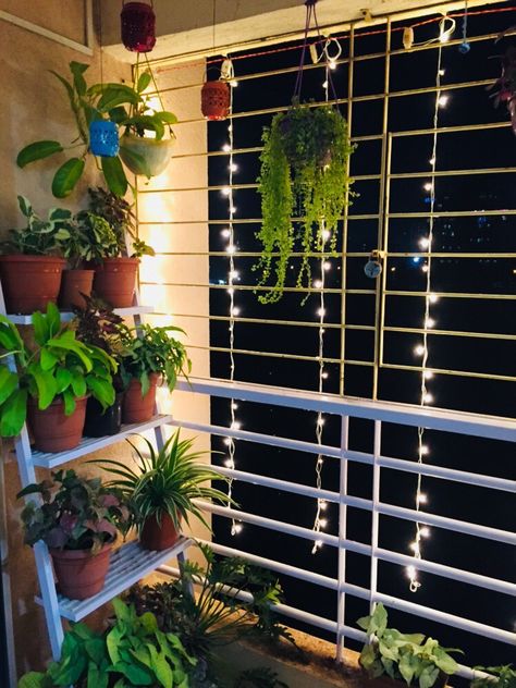 Space for gardening is a problem for most of the people staying in apartment in Mumbai , however u can find a little bit of greenery in our tiny balcony where we have arranged a vertical garden where wooden flower pot to plant shelf everything is self made Plants In Balcony, Studio Apartment Storage, Narrow Balcony, Tiny Balcony, Apartment Storage, Window Plants, Balcony Flowers, Plant Shelf, Wooden Flowers