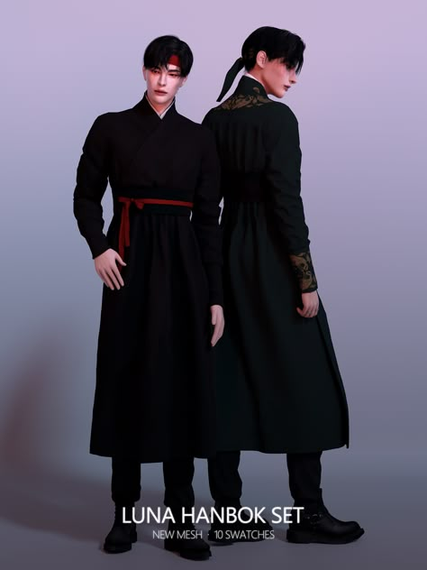 Luna Hanbok Set | RONA_SIMS on Patreon Sims 4 Korean Male Clothes, Hanbok Cc Sims 4, Sims 4 Yakuza, Korean Hanbok Male, Sims 4 Asian Clothes, Sims 4 Hanbok, Sims 4 Korean Cc Clothes, Sims 4 Korean Cc, Sims 4 Korean