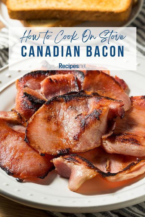 Start your day off right with our guide on How To Cook Canadian Bacon On Stove! Whip up a delicious and protein-packed breakfast in minutes with this easy method. Whether you're craving a hearty morning meal or need a quick brunch idea, Canadian bacon is the perfect solution. Visit Recipes.net and let's make your mornings delicious and hassle-free! Canadian Bacon Recipes Breakfast, Canadian Bacon Recipes, Bacon Recipes Breakfast, Quick Brunch, Bacon Dishes, Canadian Bacon, Canadian Food, Protein Packed Breakfast, Bacon Recipes