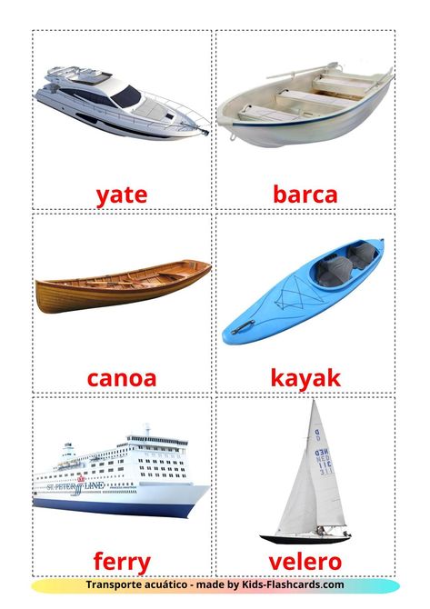 Transport Pictures, Spanish Flashcards, Water Transport, Easter Templates Printables, Flashcards For Toddlers, Transportation For Kids, Easter Templates, Stella Maris, Real Images