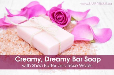 Rose Water Recipe, Shea Butter Soap Recipe, Palmarosa Essential Oil, Blue Soap, Handmade Soap Recipes, Cold Process Soap Recipes, Soap Making Recipes, Measuring Ingredients, Sandalwood Essential Oil