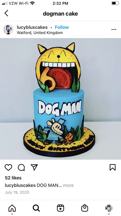 Dogman Cake, Dog Man Cake, Dogman Birthday Cake, Dogman Party Ideas, Go Dog Go Birthday Cake, Dog Man Books, Birthday Cake Topper Printable, Cakes For Men, 10th Birthday