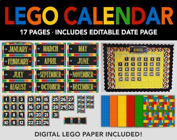 ~I'd Rather Doodle~ LEGO BULLETIN BOARD Printable • High Resolution Description: --------------------------------------------------------------- This printable Lego and chalkboard bulletin board calendar set will make a fun and bright addition to your classroom! Items Included: • Month Headers • ... Lego Bulletin Board, Bulletin Board Calendar, Lego Classroom Theme, Lego Font, Month Headers, Lego Classroom, Lego Calendar, Printable Lego, Classroom Items