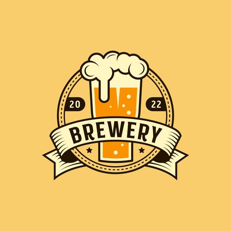 Vintage Brewery, Beer Logo Design, Beer Logos, Brewery Logo, Beer Logo, Beer Company, Vintage Logo Design, Vintage Beer, Vintage Logo