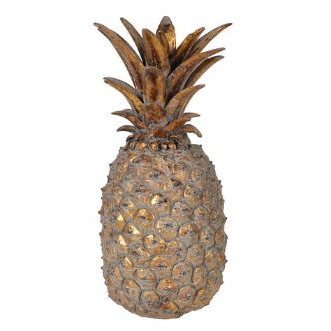 Golden Pineapple | Objects | Accessories South Beach Art Deco, Pineapple Ornament, Golden Pineapple, Pineapple Decor, Led Accessories, Barker And Stonehouse, Trendy Home Decor, Unusual Design, Gold Accessories