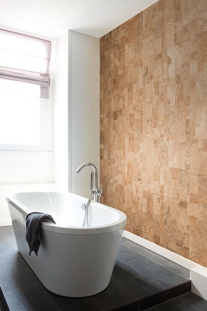 Cork Wall, another great texture to add warmth without overwhelming color. Cork Wall Tiles, Cork Panels, Decorative Wall Tiles, Cork Tiles, Cork Wall, Ideas Para Organizar, Cork Flooring, Home Trends, Bathroom Wall Decor