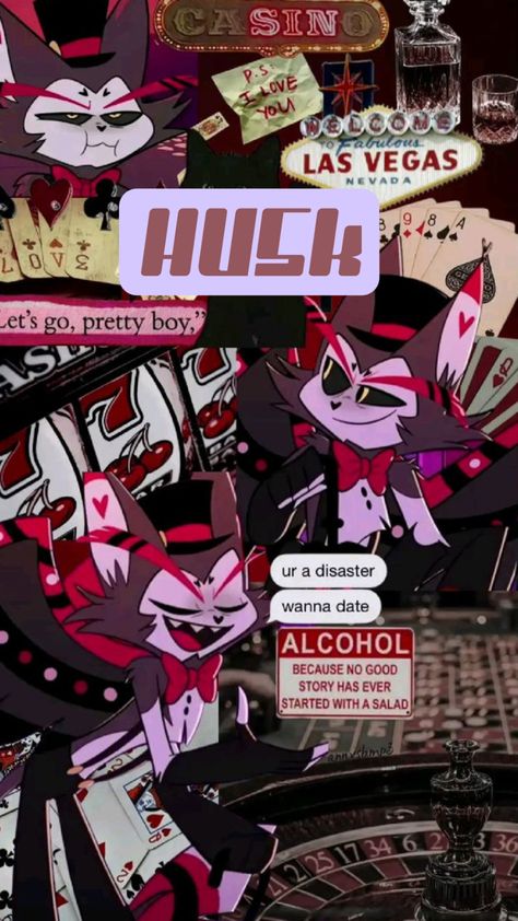 Husk Wallpaper, Drunk Cat, Castlevania Wallpaper, Hazbin Hotel Husk, Animes Emo, Hotel Card, Jelly Wallpaper, Whatsapp Wallpaper Cute, Angel Wallpaper