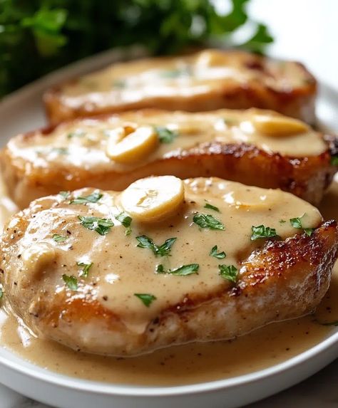 Creamy Baked Pork Chops Recipe - elianarecipes.com Pan Cooked Pork Chops Bone In, Creamy Baked Pork Chops, Pork Chop Recipes Gluten Free, Recipes Using Boneless Pork Chops, Braised Pork Chops Oven, Baked Pork Loin Chops Recipes, Cream Sauce For Pork Chops, Pork Loin Chops Recipes Boneless Baked, Pork Chop Tenderloin Recipes