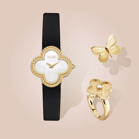 Vancleefarpels Watch, Brand Clothes, Classy Jewelry, Van Cleef Arpels, Van Cleef, Yellow Fashion, Diamond Bracelets, Bathroom Interior, Statement Jewelry