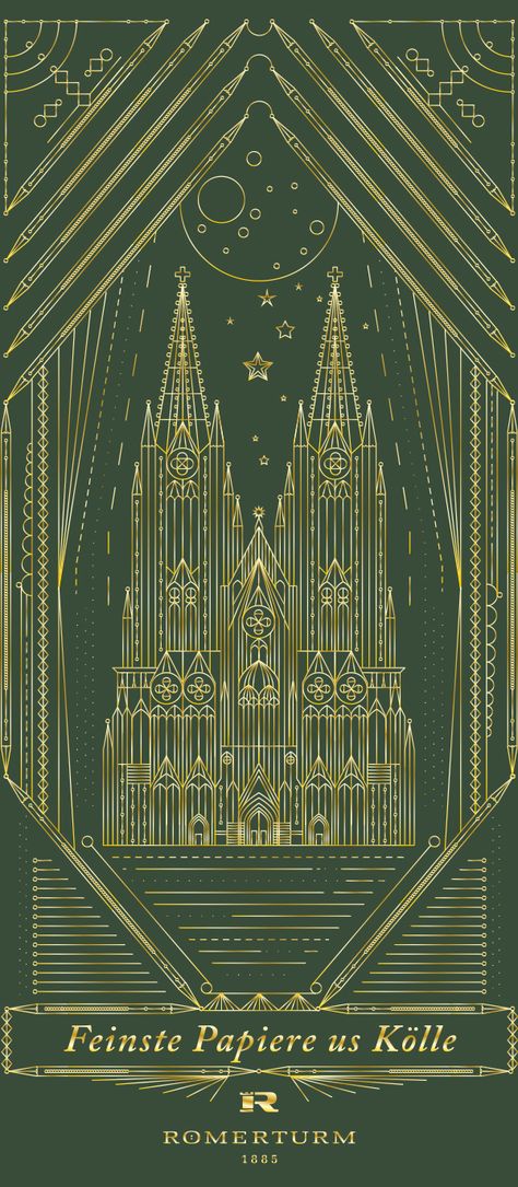 Römerturm – Cologne Cathedral Illustration on Behance Cathedral Illustration, Cologne Christmas Market, Dream Spell, Christmas Market, Art Logo, Cologne Cathedral, Card Art, To Create, Gift Card