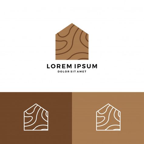 Wood house home grain timber lumber logo... | Premium Vector #Freepik #vector #background #logo #business #vintage Wood Grain Logo, Timber Logo, Wood Logo Branding, Production Logo Design, Wood Logo Design, Production Logo, Nature Hotel, Wood Branding, Property Logo