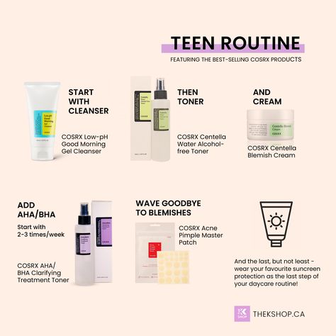 Cosrx Skin Care Routine For Oily Skin, Cosrx Skincare Routine, Teen Skin Care Routine, Glowup Products, Cosrx Skin Care Routine, Acne Triggers, Cosrx Skin Care, Korea Skincare, Regular Skin Care Routine