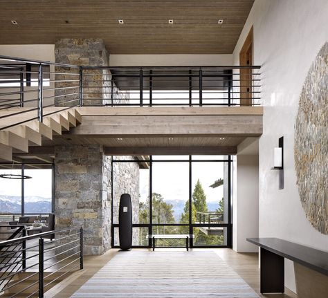 Portfolio Details The Sooner — Highline Partners Pearson Design Group, Mountain Dream Homes, Mountain Home Interiors, Utah House, Color Floor, Stone Floors, Entry Wall, Studio Interior Design, Gorgeous Interiors