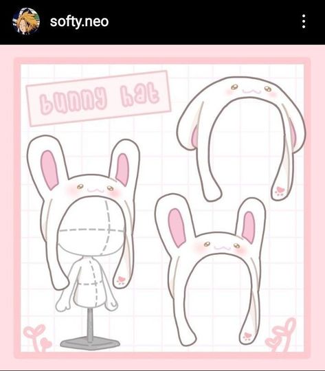 Cute Head Accessories Drawing, Gacha Editing, Gacha Drawing, Chibi Body, Adorable Homes Game, Drawing Accessories, Props Art, Bunny Drawing, Body Base Drawing