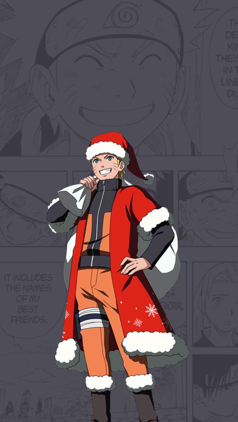 Christmas One Piece Wallpaper, Anime Thanksgiving Wallpaper, Naruto Christmas Wallpaper, Christmas Anime Wallpaper, Christmas Naruto, Wallpaper Weihnachten, Naruto Christmas, Animated Christmas Wallpaper, Naruto Icon