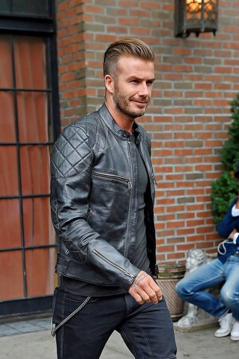 D Mens Biker Style, Winter Outfits Street Style, David Beckham Style, Style Masculin, Mens Fashion Edgy, Mode Jeans, Stil Inspiration, Cooler Look, Herren Outfit