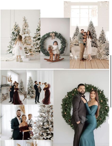 Christmas Shooting, Christmas Photos Outfits, Christmas Studio, Family Holiday Pictures, Christmas Poses, Christmas Family Photoshoot, Anniversary Shoot, Holiday Mini Session, Xmas Photos