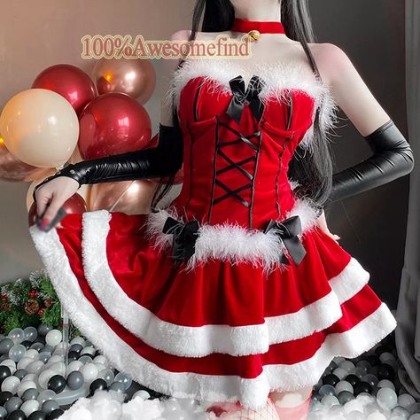 Santa Dress, Short Curly Wigs, Santa Clause, Dress Costume, Sweet Lolita, Bunny Girl, Ear Headbands, Shorts With Tights, Bag Dress