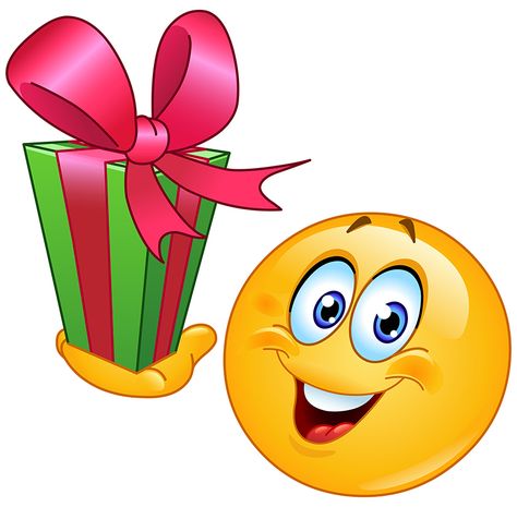 Hab ich das Geschenk  toll eingepackt? Wow ... das muss dir erstmal jemand nachmachen!                                                                                                                                                                                  More Happy Birthday Smiley, Christmas Emoticons, Birthday Emoticons, Happy Birthday Emoji, Birthday Smiley, Emoji Gifts, Free Emoji, Images Emoji, Smiley Happy