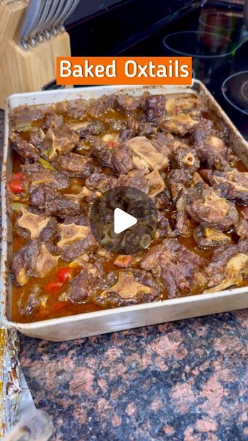 Michelle Disla on Instagram: "Baked Oxtails, Dominican Style: the easiest way to cook oxtails! I shared a video with a smaller portion of oxtails last year, happy scrolling!  10 lbs oxtails (for a party) 5 tbsp garlic paste 1 cup sofrito 2 tbsp oregano 4 tbsp adobo 4 tbsp black pepper 1/3 cup soy sauce 1/4 cup oil 1/3 cup tomato paste 1 red bell pepper 1 cubanelle pepper 1 red onion 1 bunch cilantro 4 cups water 1 cup dark liquor hot sauce to taste  #bigmamacooks #oxtails #bakedoxtails #dominicanfood" How To Cook Oxtail, Side Dishes For Oxtails, Ox Tail Recipe Dominican, Oxtail Egg Rolls, Oven Baked Oxtails Soul Food, How To Cook Oxtails On The Stove, Oxtail Recipes Southern Oven, Puerto Rican Oxtail Recipes, Baked Oxtail Recipes Oven