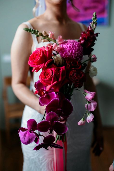 EBONNIE Black Tie Party, Bright Florals, All Pink, Melbourne Wedding, Designer Bridal Gowns, Wedding People, Wedding Bridal Bouquets, Western Wedding, Floral Color