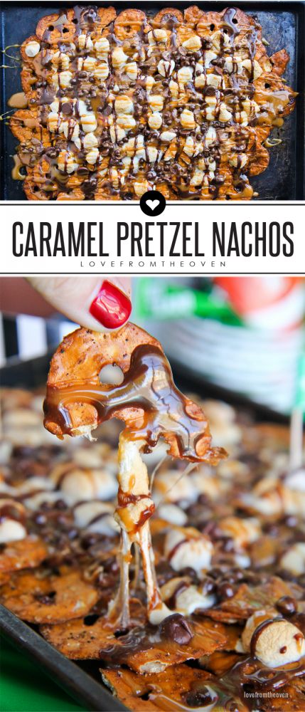 Nachos At Home, Dessert Nachos Recipe, Easy Dessert Idea, Pretzel Dessert, Dessert Nachos, Pretzel Desserts, Nachos Recipe Easy, Caramel Pretzels, Special Occasion Food