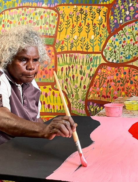 See Powerful Indigenous Art In A Collaborative New Exhibition || Five remote Indigenous art centres come together for the first time in a new exhibition at Brunswick Street Gallery. https://thedesignfiles.net/2022/06/exhibition-our-country-brunswickstreetgallery/ Playful Painting, Brunswick Street, Philippine Art, Painting Words, Aboriginal People, Indigenous Americans, Street Gallery, Australian Architecture, Most Beautiful Gardens