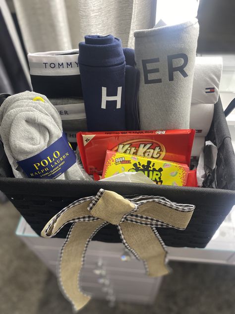 Basket For Boyfriend, Ralph Lauren Boyfriend, Homemade Gift Baskets, Boyfriend Gift Basket, Gift Basket, Happy Father, Happy Fathers Day, Homemade Gifts, Gift Baskets