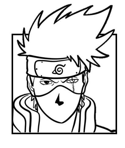 Naruto Outline, Kakashi Tattoo, Kakashi Drawing, Naruto Drawings Easy, Naruto Sketch Drawing, Bond Paper Design, Naruto Sketch, Naruto Drawings, Naruto Pictures