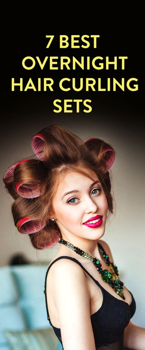 7 Best Overnight Hair Curling Sets Overnight Hair Curling, Curl Your Hair Overnight, Big Curlers, Sleep Roller, Cute Hairdos, Long Hair Curls, Valentine Photoshoot, Big Hair Rollers, Overnight Braids