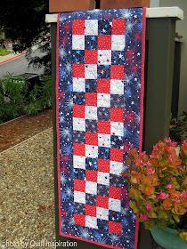 Patriotic Quilt Blocks, 4th Of July Quilts, 10 Minute Table Runner, 4th Of July Table Runner, Quilt Ideas Patterns, Patriotic Table Runner, Table Runners Christmas, Strip Quilt Patterns, Quilting Table