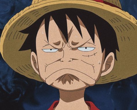 Luffy Memes Face, Luffy Memeable Face, Luffy Picking Nose, One Piece Funny Faces, Luffy Funny Face, Funny Luffy, Luffy Funny, Grumpy Face, One Piece Cartoon