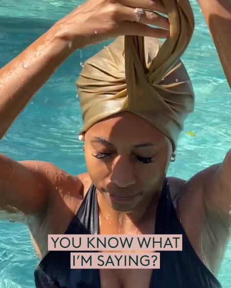 Swim Turban, Headwrap Hairstyles, Swimming Hairstyles, Secret Boards, Haute Hair, Swim Cap, Hair Turban, Braid Out, Long Locks