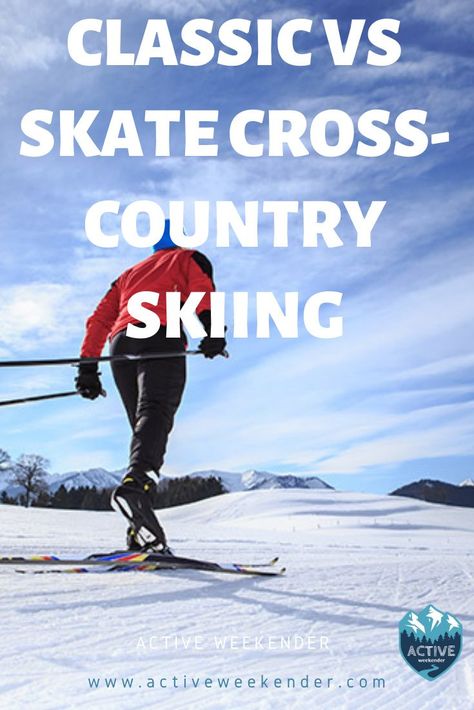 Learn the differences between the two types of XC skiing before you hit the powder this winter. Skate Skiing, Xc Skiing, Types Of Skiing, Winter Snow Globe, Snow Camping, Xc Ski, Heli Skiing, Nordic Skiing, Cross Country Skier