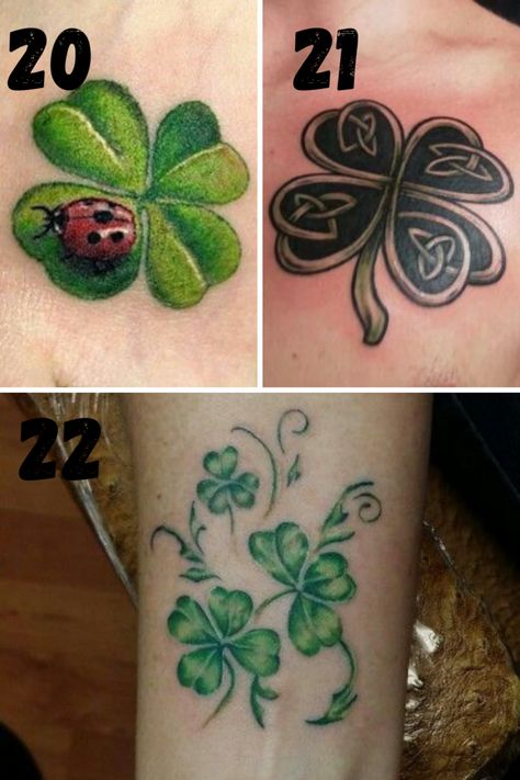 Celtic Knot Four Leaf Clover Tattoo, Clover Tatoos, Irish Clover Tattoo, Irish Flower Tattoo, Celtic Clover Tattoos, Small Celtic Tattoos, 4 Leaf Clover Tattoo, Leaf Clover Tattoo, Sleeve Inspiration